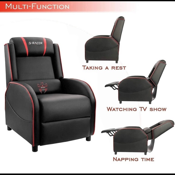 Soft Leather Massage Chair Gaming Recliner PICK UP ONLY - Picture 4 of 4